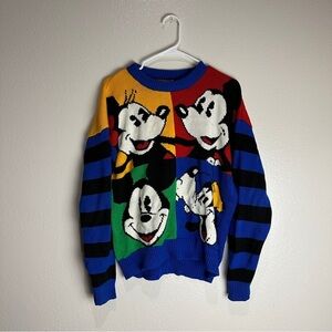 Disneyland Vintage Sweater Mickey Mouse Goofy